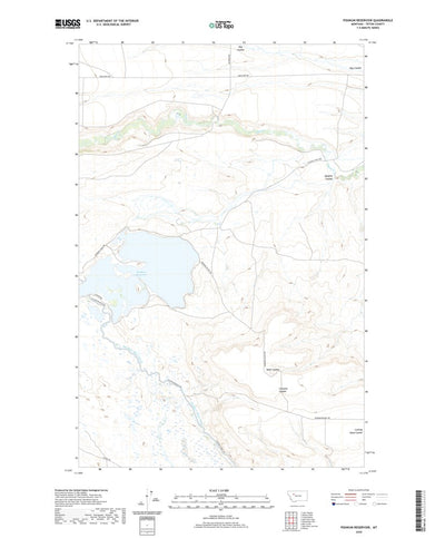 United States Geological Survey Pishkun Reservoir, MT (2020, 24000-Scale) digital map