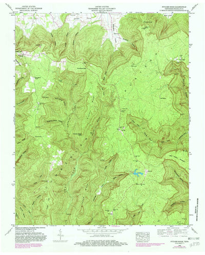 United States Geological Survey Pitcher Ridge, TN (1948, 24000-Scale) digital map