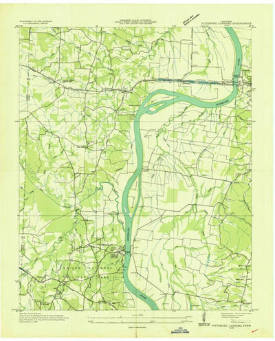 United States Geological Survey Pittsburg Landing, TN (1936, 24000-Scale) digital map