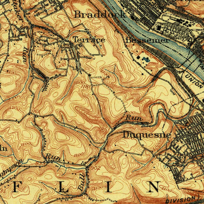 United States Geological Survey Pittsburgh, PA (1907, 62500-Scale) digital map