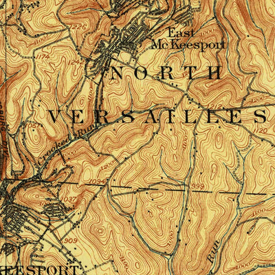 United States Geological Survey Pittsburgh, PA (1907, 62500-Scale) digital map