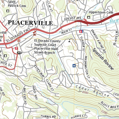 United States Geological Survey Placerville, CA (2022, 24000-Scale) digital map