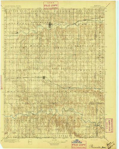 United States Geological Survey Plainville, KS (1896, 125000-Scale) digital map
