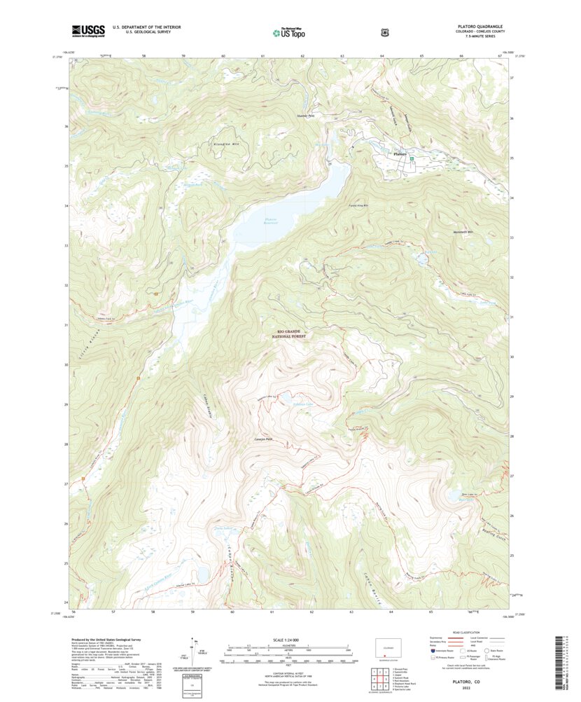 Platoro, CO (2022, 24000Scale) Map by United States Geological Survey