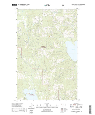 United States Geological Survey Pleasant Valley Mountain, MT (2020, 24000-Scale) digital map