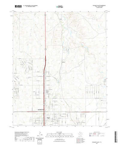 United States Geological Survey Pleasant Valley, TX (2022, 24000-Scale) digital map