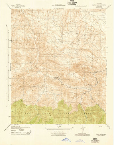 United States Geological Survey Pleito Hills, CA (1944, 31680-Scale) digital map