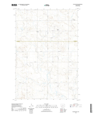 United States Geological Survey Plum Butte NE, ND (2020, 24000-Scale) digital map