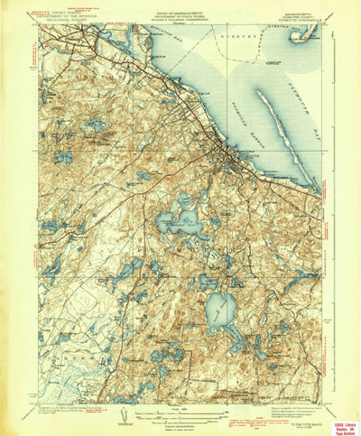 United States Geological Survey Plymouth, MA (1939, 31680-Scale) digital map