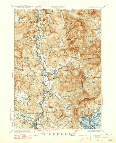 United States Geological Survey Plymouth, NH (1931, 62500-Scale) digital map