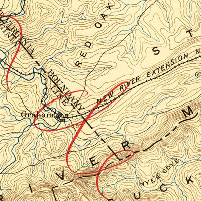 United States Geological Survey Pocahontas, VA-WV (1891, 125000-Scale) digital map