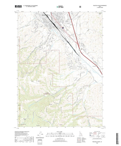 United States Geological Survey Pocatello South, ID (2020, 24000-Scale) digital map