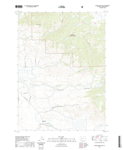 United States Geological Survey Pocket Creek Lake, WY (2021, 24000-Scale) digital map