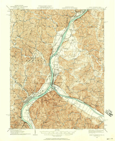 United States Geological Survey Point Pleasant, WV-OH (1926, 62500-Scale) digital map