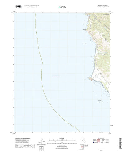 United States Geological Survey Point Sur, CA (2021, 24000-Scale) digital map