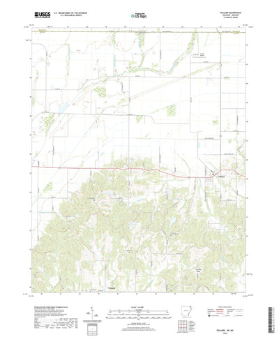 United States Geological Survey Pollard, AR (2020, 24000-Scale) digital map