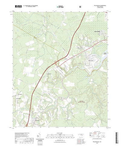 United States Geological Survey Pollocksville, NC (2022, 24000-Scale) digital map