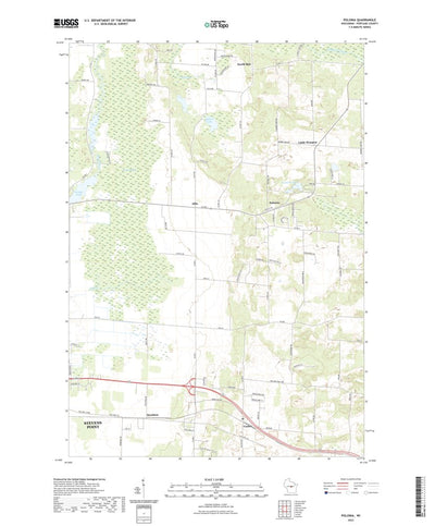 United States Geological Survey Polonia, WI (2022, 24000-Scale) digital map