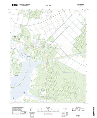 United States Geological Survey Ponzer, NC (2022, 24000-Scale) digital map