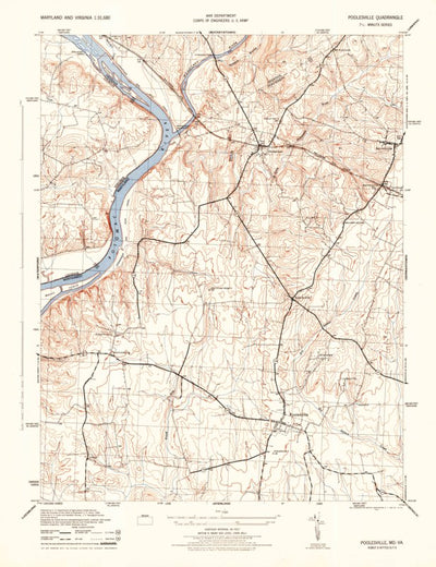 United States Geological Survey Poolesville, MD-VA (1944, 31680-Scale) digital map