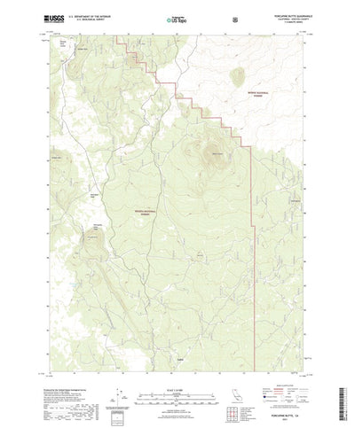 United States Geological Survey Porcupine Butte, CA (2021, 24000-Scale) digital map