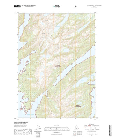 United States Geological Survey Port Alexander B-3 SE, AK (2021, 25000-Scale) digital map