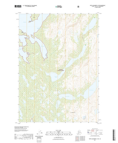 United States Geological Survey Port Alexander C-3 SW, AK (2021, 25000-Scale) digital map
