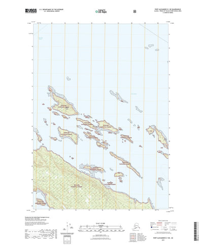 United States Geological Survey Port Alexander D-1 NE, AK (2021, 25000-Scale) digital map