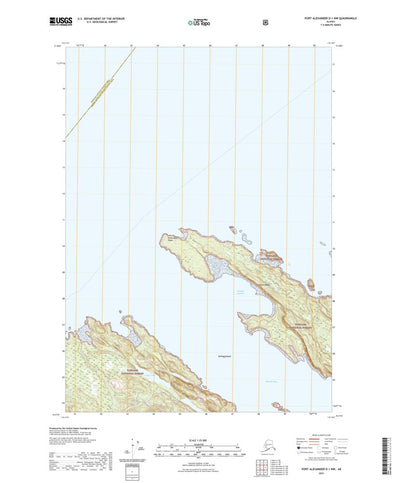 United States Geological Survey Port Alexander D-1 NW, AK (2021, 25000-Scale) digital map