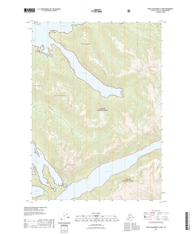 United States Geological Survey Port Alexander D-4 NW, AK (2021, 25000-Scale) digital map