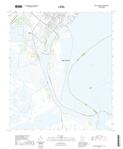 United States Geological Survey Port Arthur South, TX (2022, 24000-Scale) digital map