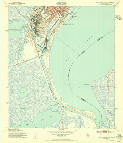 United States Geological Survey Port Arthur South, TX-LA (1943, 24000-Scale) digital map