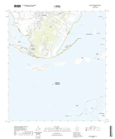 United States Geological Survey Port Ingleside, TX (2022, 24000-Scale) digital map