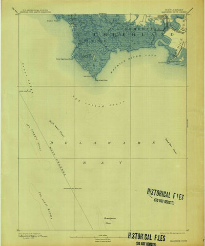 United States Geological Survey Port Norris, NJ-DE (1891, 62500-Scale) digital map