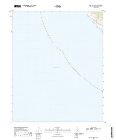 United States Geological Survey Port San Luis OE W, CA (2021, 24000-Scale) digital map
