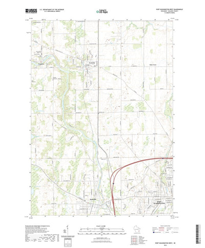 United States Geological Survey Port Washington West, WI (2022, 24000-Scale) digital map