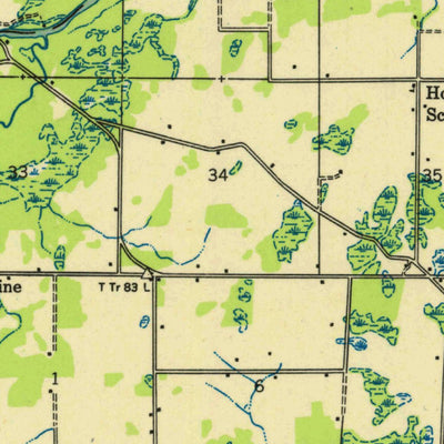 United States Geological Survey Porterfield, WI (1939, 48000-Scale) digital map