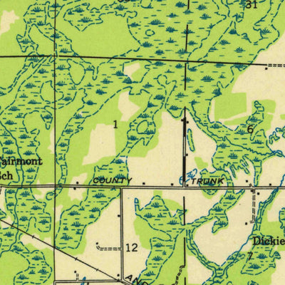 United States Geological Survey Porterfield, WI (1939, 48000-Scale) digital map
