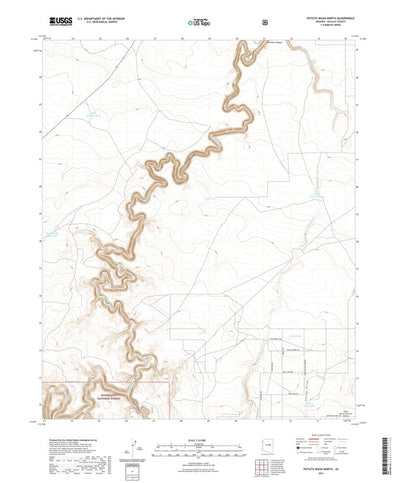 United States Geological Survey Potato Wash North, AZ (2021, 24000-Scale) digital map