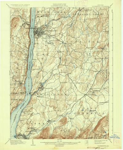 United States Geological Survey Poughkeepsie, NY (1903, 62500-Scale) digital map