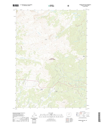 United States Geological Survey Powder River Pass, WY (2021, 24000-Scale) digital map