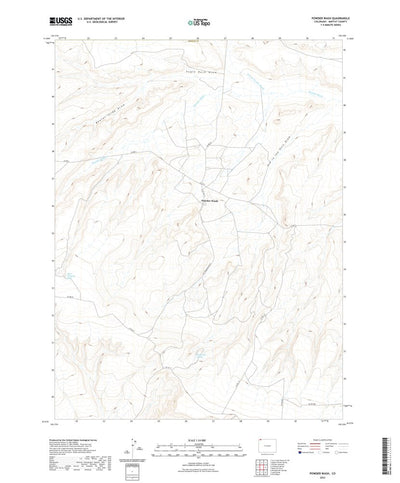 United States Geological Survey Powder Wash, CO (2022, 24000-Scale) digital map