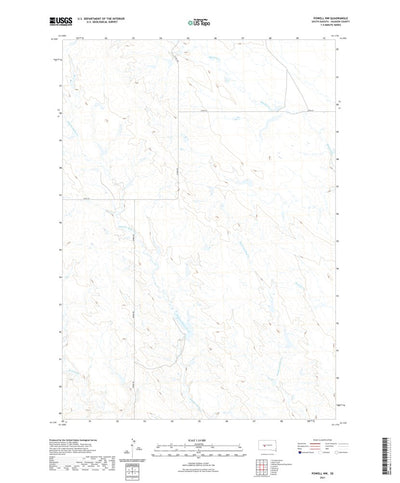 United States Geological Survey Powell NW, SD (2021, 24000-Scale) digital map
