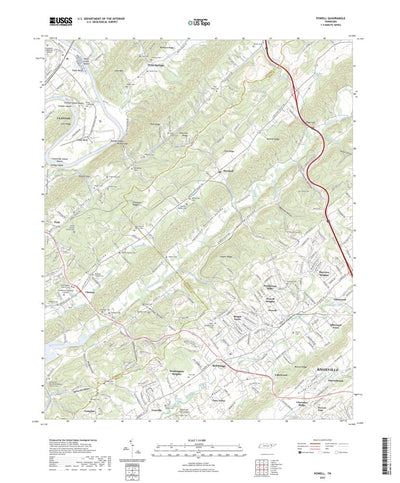 United States Geological Survey Powell, TN (2022, 24000-Scale) digital map
