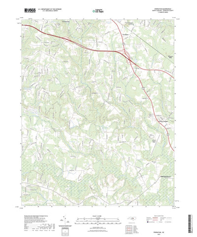 United States Geological Survey Powhatan, NC (2022, 24000-Scale) digital map