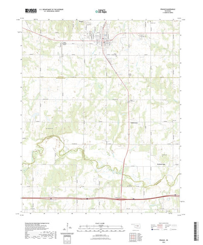 United States Geological Survey Prague, OK (2022, 24000-Scale) digital map