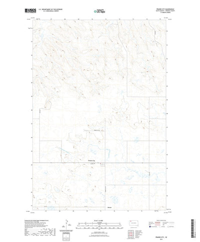 United States Geological Survey Prairie City, SD (2021, 24000-Scale) digital map