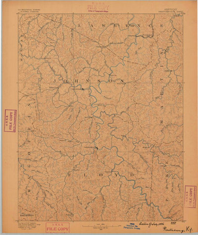 United States Geological Survey Prestonsburg, KY (1886, 125000-Scale) digital map