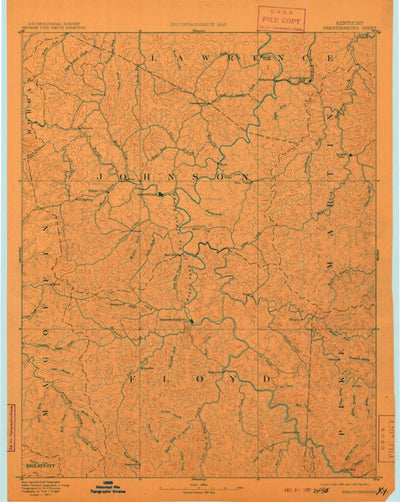 United States Geological Survey Prestonsburg, KY (1892, 125000-Scale) digital map