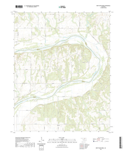 United States Geological Survey Prettyhair Creek, OK (2022, 24000-Scale) digital map
